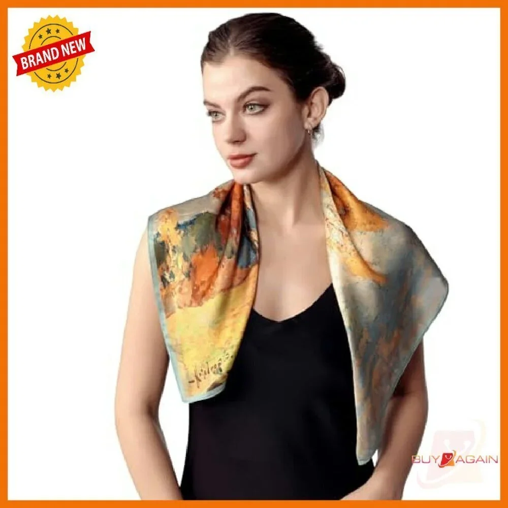 27x27 Pure Mulberry Silk Square Scarf Versatile Women's Accessory